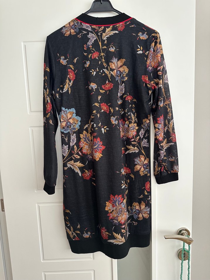 Bohem V Yaka Desenli Hamile Tunik - Görsel 3