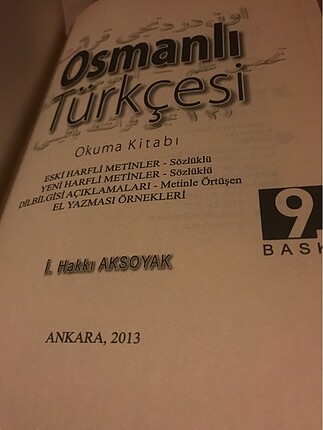 Beden Osmanlı Türkçesi Okuma Kitabı - İsmail Hakkı Aksoyak