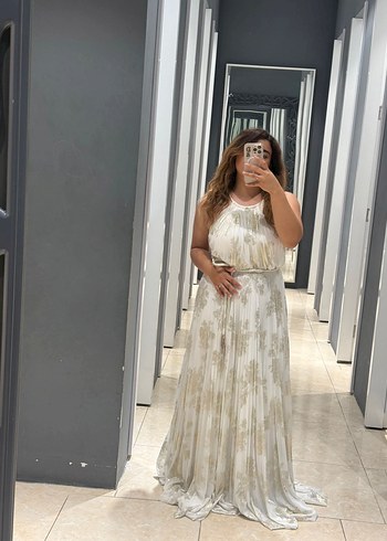 Bohem Beyaz Gelinlik nikah elbisesi - Görsel 3