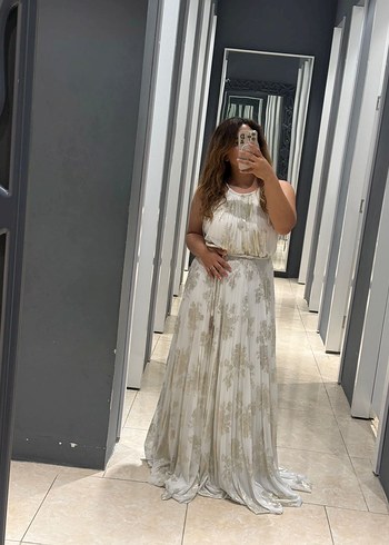 Bohem Beyaz Gelinlik nikah elbisesi - Görsel 2