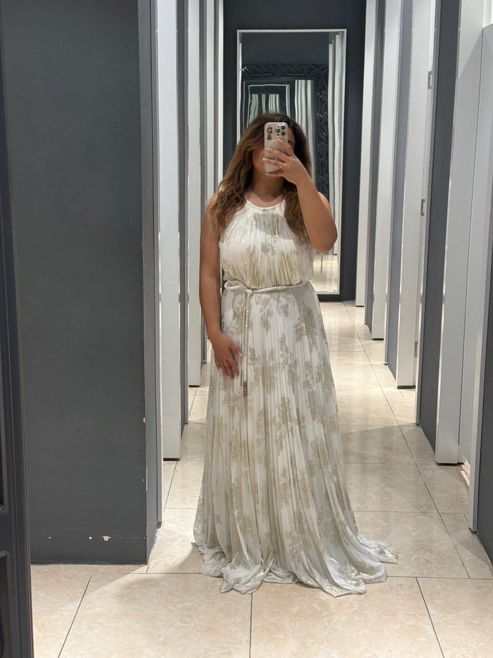 Bohem Beyaz Gelinlik nikah elbisesi - Görsel 4