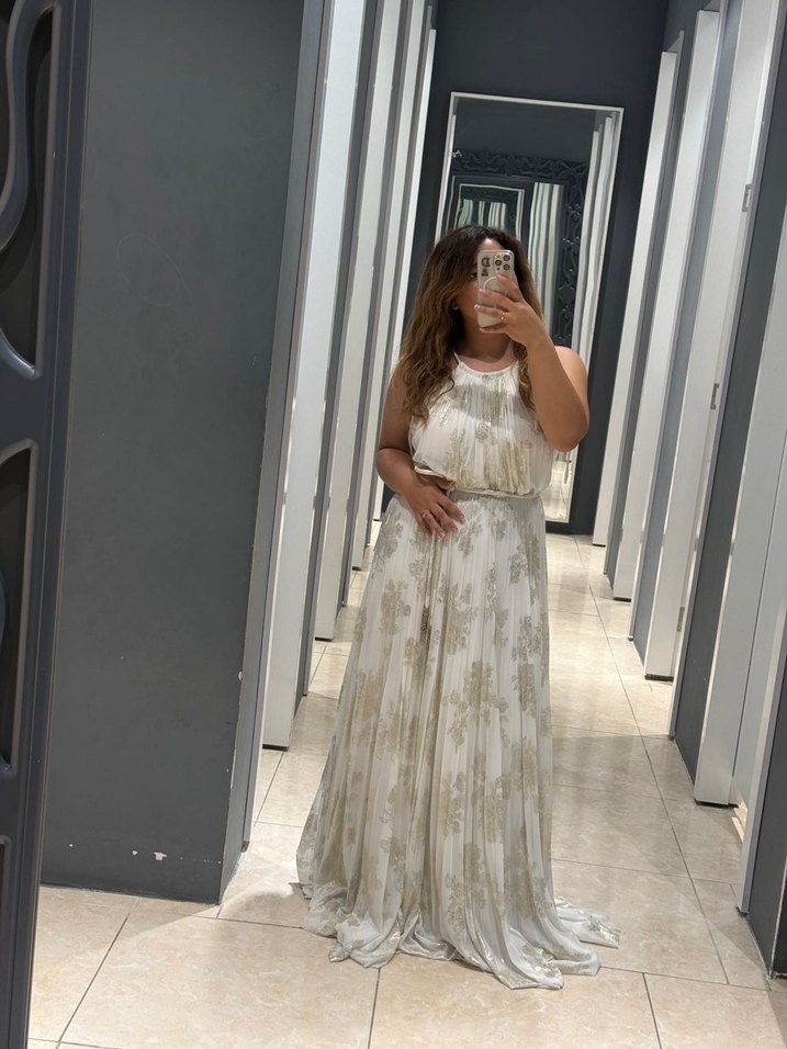 Bohem Beyaz Gelinlik nikah elbisesi - Görsel 2