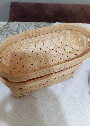 Ikea Bej Hasır Oval Sepetler