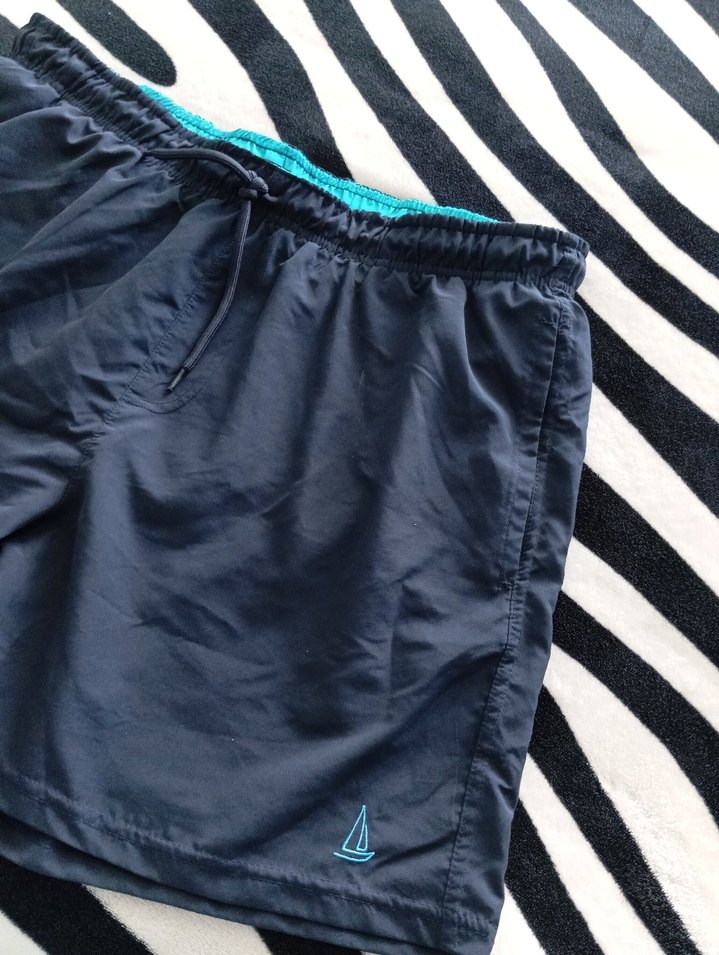 Lacivert Bel Detaylı Erkek Mini Deniz Şortu - Görsel 4