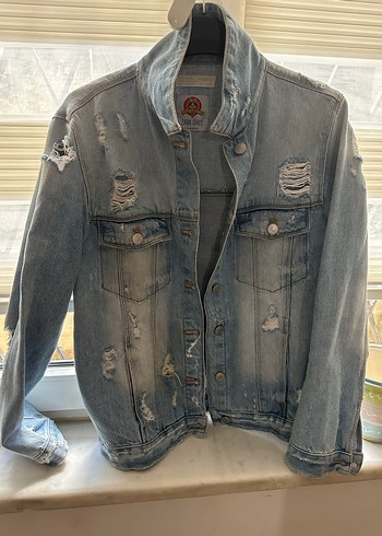 Zara Düğmeli Gri Kadın Denim Ceket