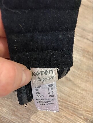 s Beden Koton dantelli straplez sütyen 75b