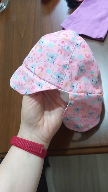 6-12 Ay, 18 cm Beden Pembe şapka