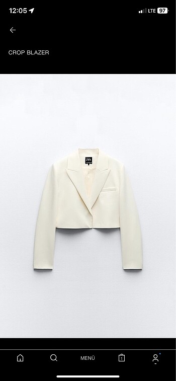 Zara blazer ceket kısa