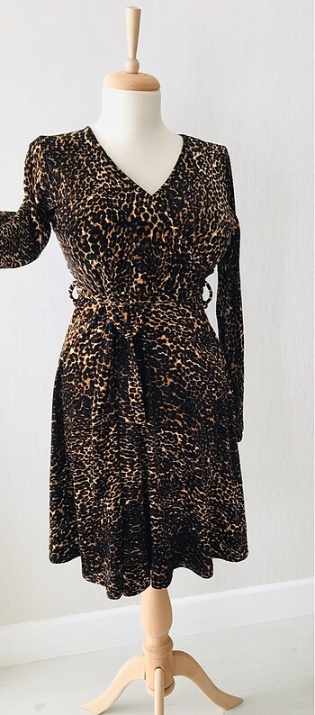 s Beden Leopar elbise