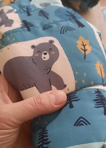 Gri Baskılı Bebek Tulumu - Görsel 3