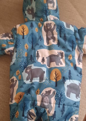 Gri Baskılı Bebek Tulumu - Görsel 4