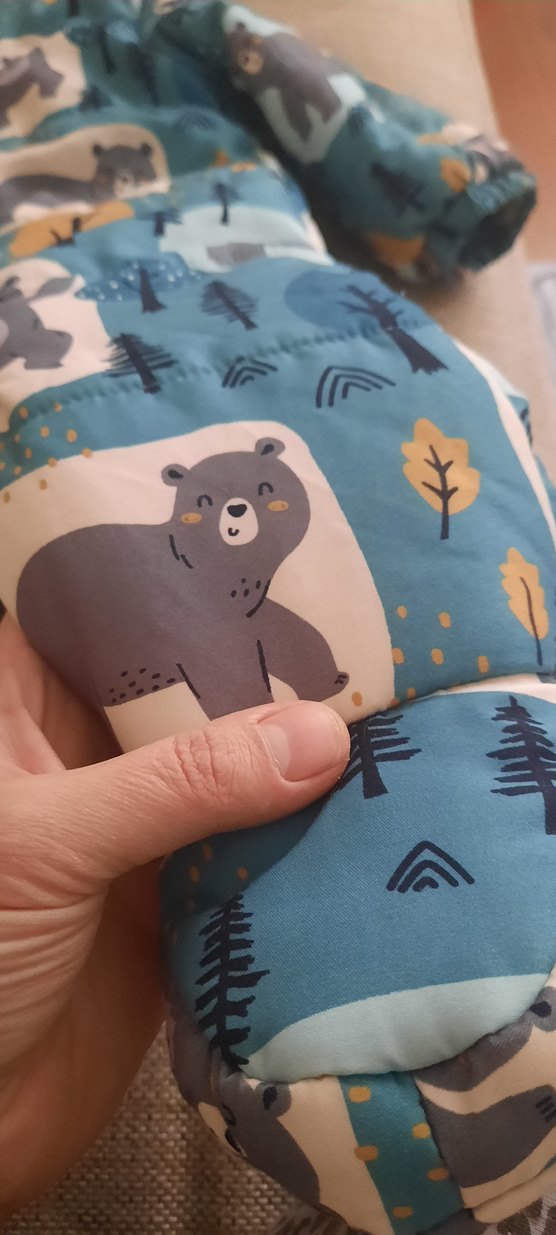 Gri Baskılı  Bebek  Tulumu - Görsel 3