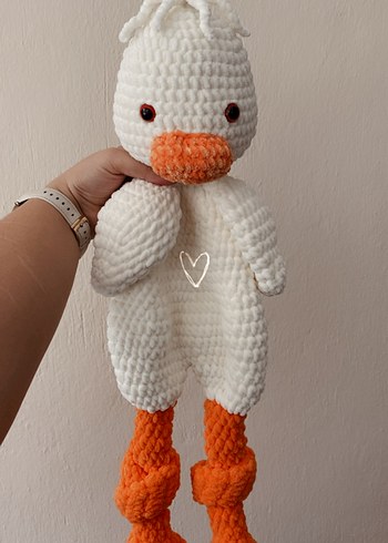 Diğer Beyaz ve Renkli Peluş Oyuncak Ördek