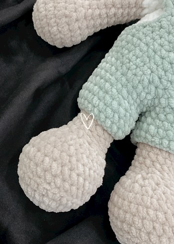 Beden Pastel Gri Peluş Tavşan Oyuncak