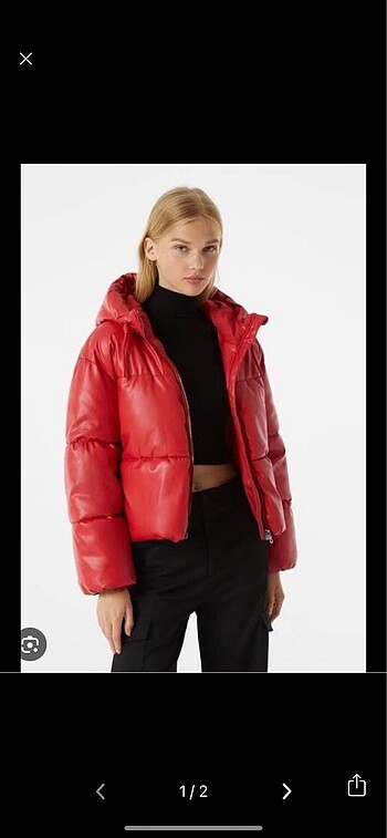 Bershka Kırmızı Mont
