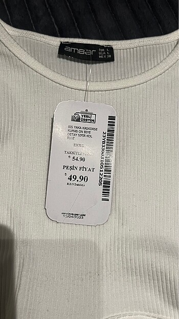 Zara Beyaz Etiketli Crop