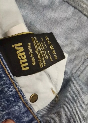 Kadın  Mavi Bol Kesim Denim Pantolon - Görsel 3