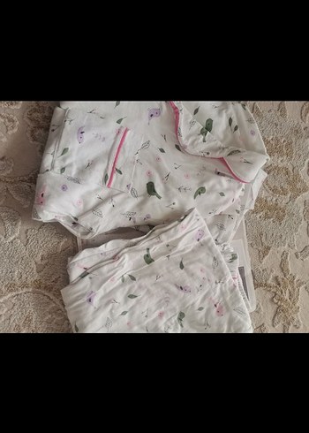 Atinç Çiçek Desenli Kadın Pijama Takımı - Görsel 3