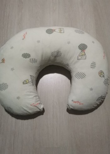 Baskılı Beyaz ve Gri Emzirme Yastığı - Görsel 4