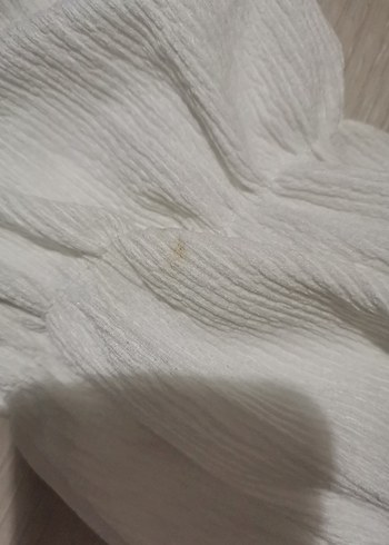 Beyaz Pamuklu Mini Bluz, Salaş Kesim - Görsel 4