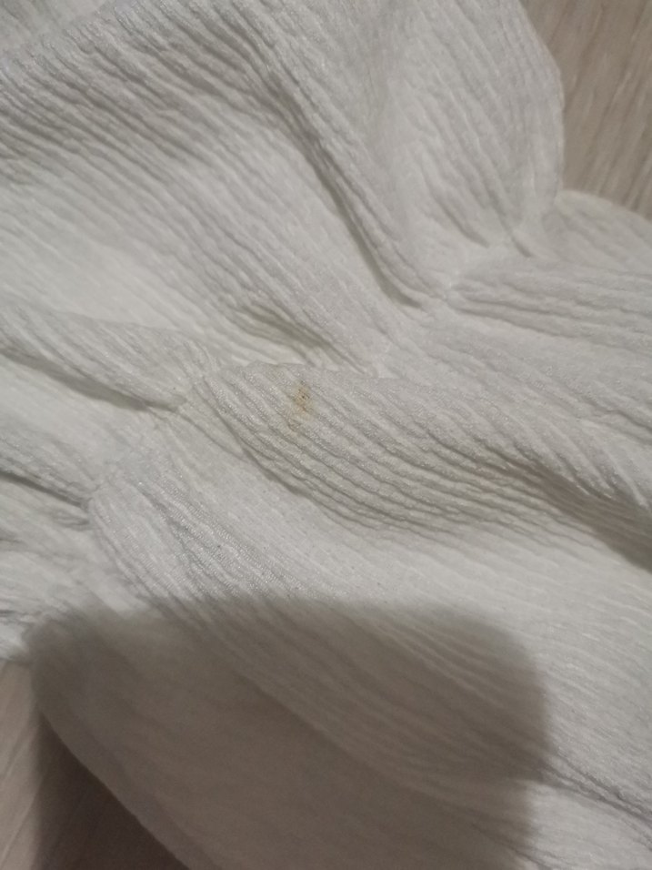 Beyaz Pamuklu Mini Bluz, Salaş Kesim - Görsel 4