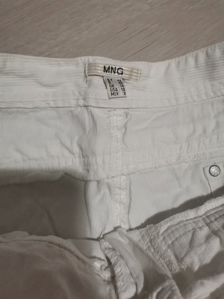 Beyaz Kadın Midi Denim Pantolon - Görsel 3