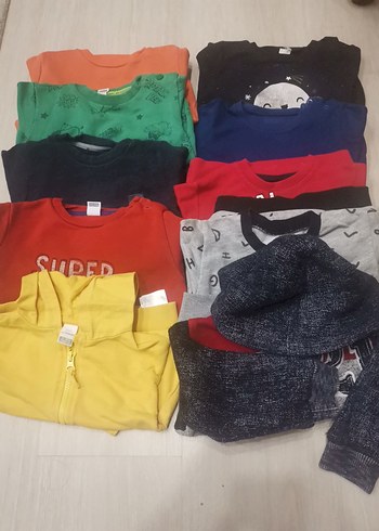 Renkli Erkek Çocuk Sweatshirt 10 adet - Görsel 2