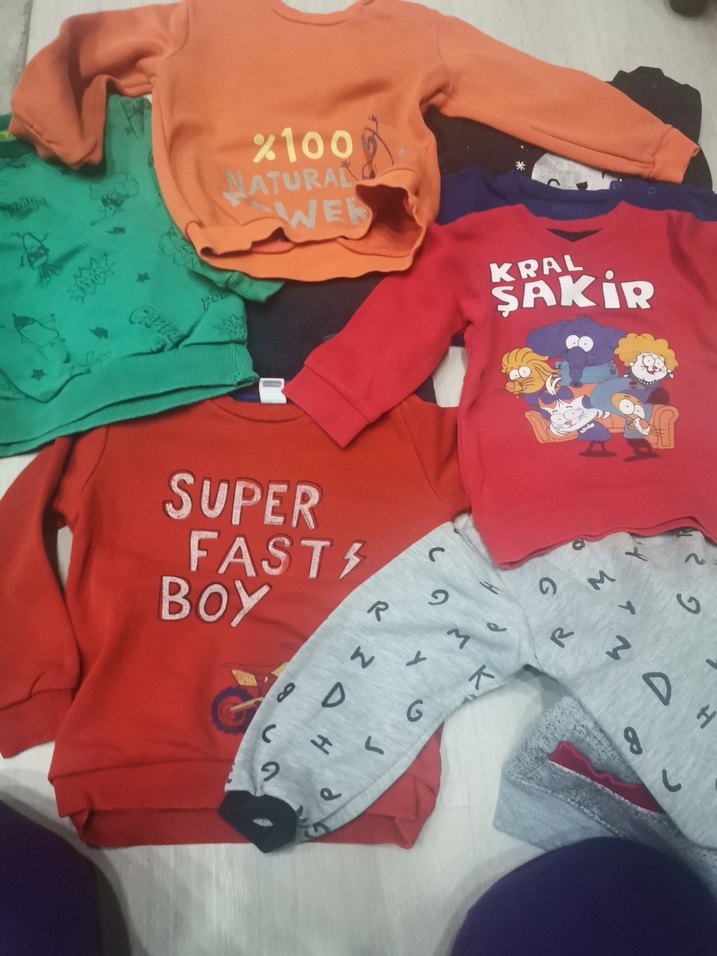 Renkli Erkek Çocuk Sweatshirt 10 adet - Görsel 5