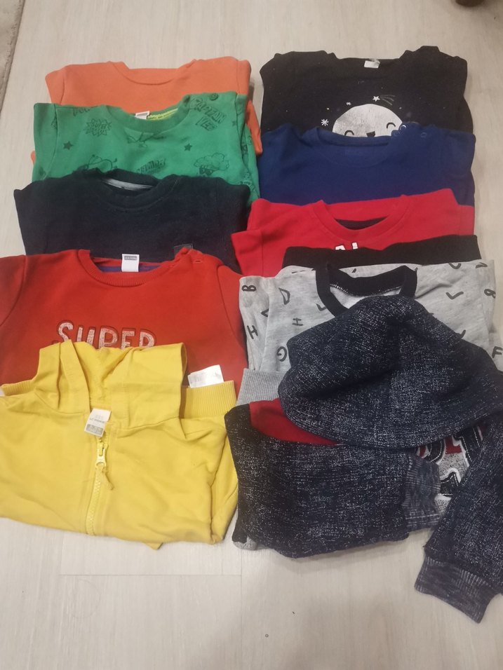 Renkli Erkek Çocuk Sweatshirt 10 adet - Görsel 2