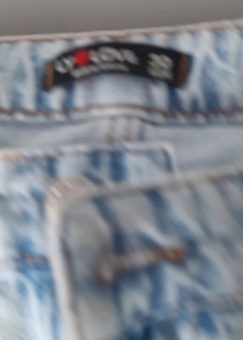 Düğmeli Mavi Bol Kesim  Kot Pantolon bol paca markasi LY Lova - Görsel 2