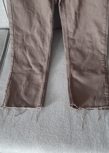 Bej Midi Kadın kot Pantolon - Görsel 2