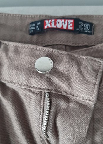 Bej Midi Kadın kot Pantolon - Görsel 3