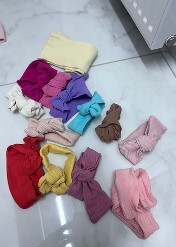 Çok Renkli Örgü Çocuk Saç Bantları - Görsel 2