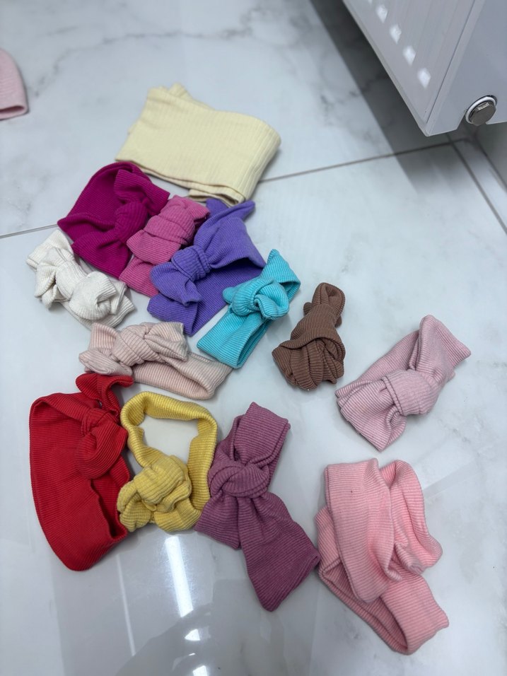 Çok Renkli Örgü Çocuk Saç Bantları - Görsel 2