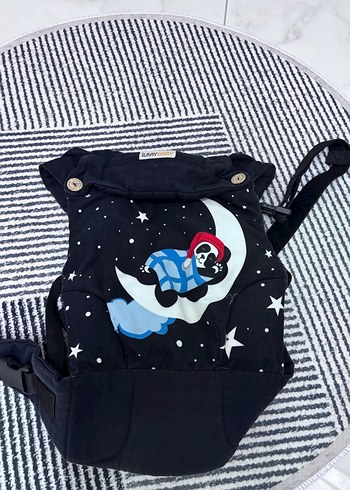 Ayıcık Desenli Siyah Bebek Kanguru - Görsel 2