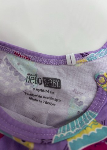 Renkli Baskılı Örgü Bebek Kız Tulum - Görsel 2