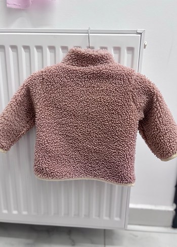 Kızlar için Pembe Kürklü Polar Ceket - Görsel 3