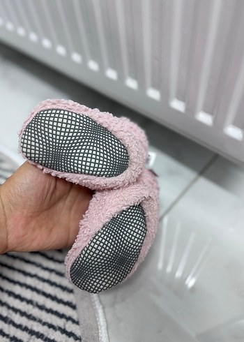 Kızlar için Pembe Sıcak Örgü Terlik - Görsel 3