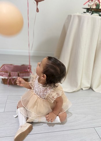 Dantel Detaylı Kız Çocuk Elbisesi - Görsel 4