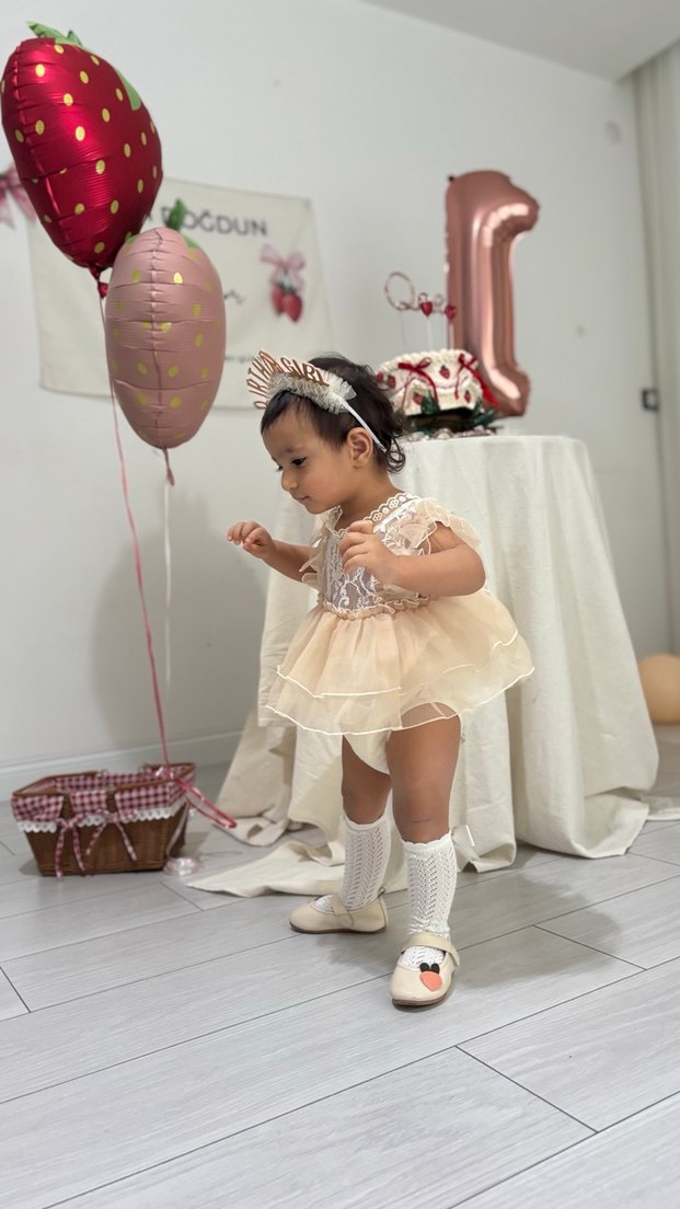 Dantel Detaylı Kız Çocuk Elbisesi - Görsel 3