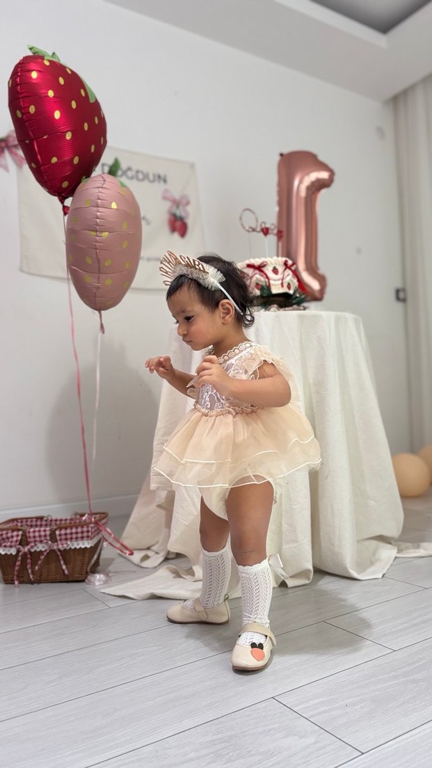 Dantel Detaylı Kız Çocuk Elbisesi - Görsel 2