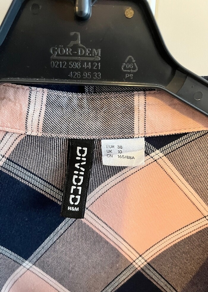 H&M bayan ekose gomlek - Görsel 2