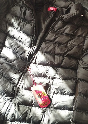 Siyah Uzun Kadın Kışlık Mont Kürklü Kapüşonlu - Görsel 3