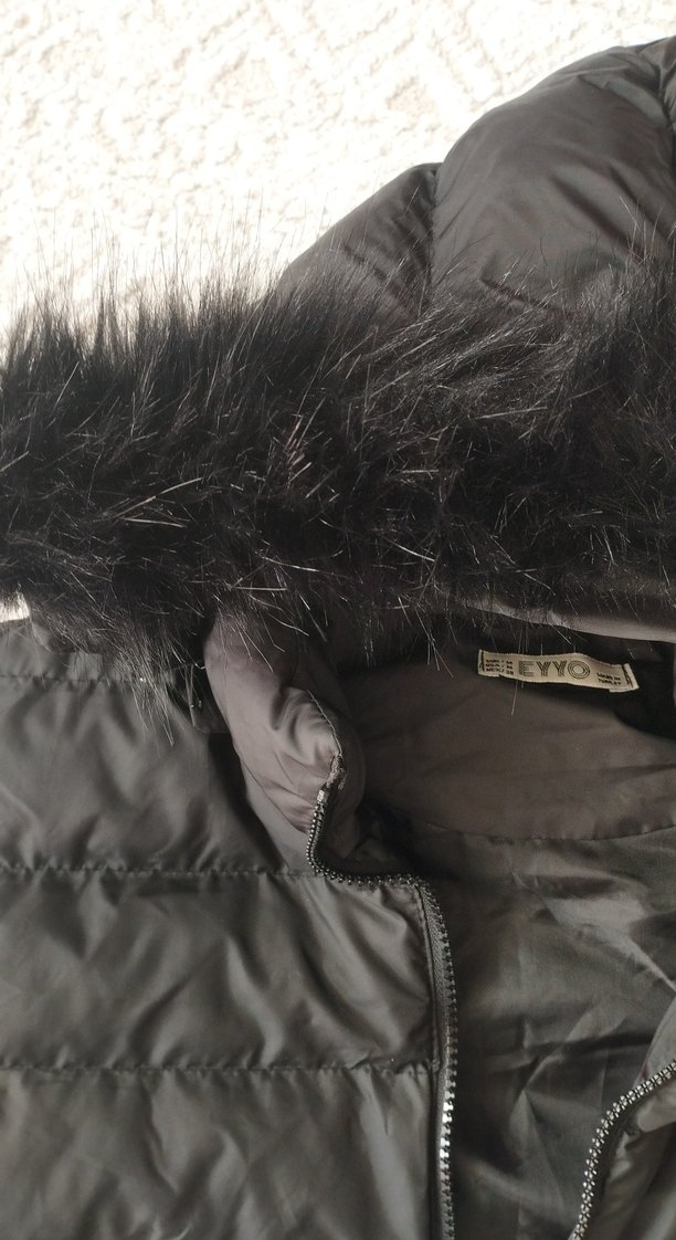 Kürk Detaylı Siyah Midi Kadın Yelek - Görsel 5