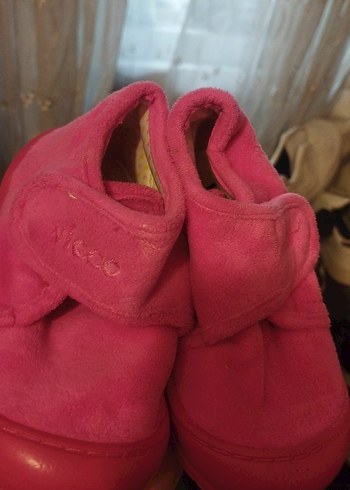 Kız Çocuk Pembe Polar Ev Terliği Velcro - Görsel 2