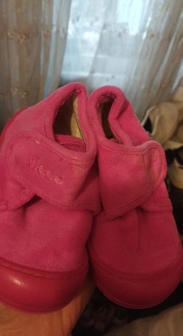 Kız Çocuk Pembe Polar Ev Terliği Velcro - Görsel 2