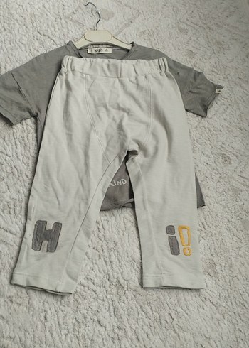 Gri Keten Erkek Çocuk Tişörtü - Görsel 3