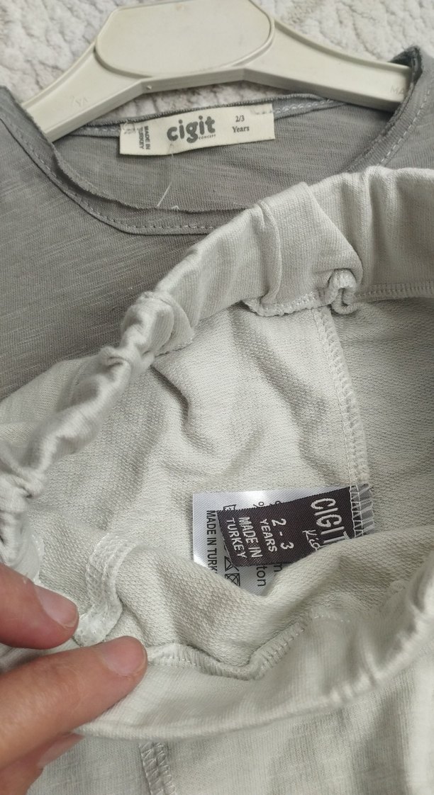 Gri Keten Erkek Çocuk Tişörtü - Görsel 5