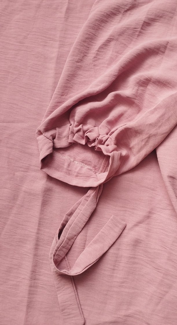 Pembe Uzun Keten Elbise, Salaş Kesim - Görsel 3