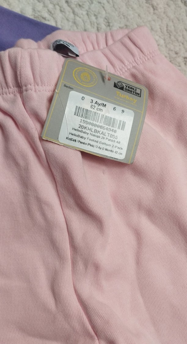 Kız Bebek Pembe Düğmeli Pantolon - Görsel 2